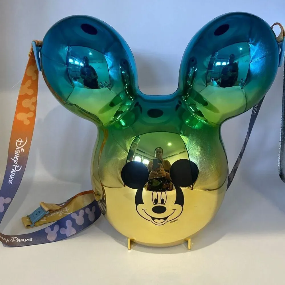 Disney Parks Mickey Mouse Balloon Popcorn Bucket Iridescent Chrome